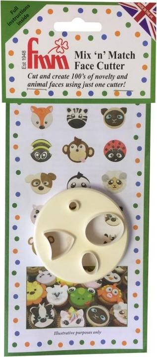 Actual product image FMM Sugarcraft Mix 'n' Match animal face cookie cutter