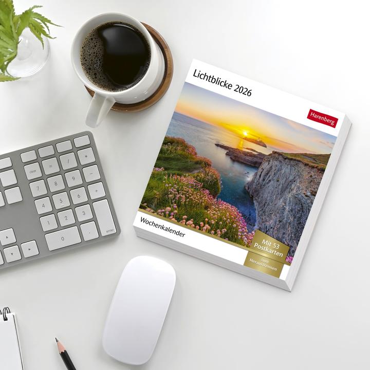 Produktbild Harenberg Lichtblicke Postkartenkalender 2026 - Wochenkalender mit 53 Postkarten (Harter Einband, Deutsch)