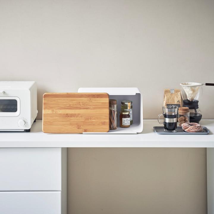 Actual product image Yamazaki Bread bin with removable lid TOWER