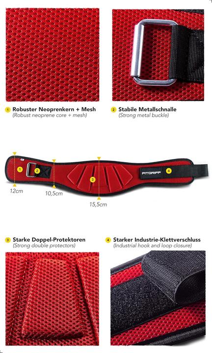 Actual product image Fitgriff Gewichthebergürtel V1 für Krafttraining (Medium)