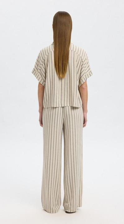 Produktbild Selected Femme Slfviva Ss Striped Cropped Shirt Noos (36)