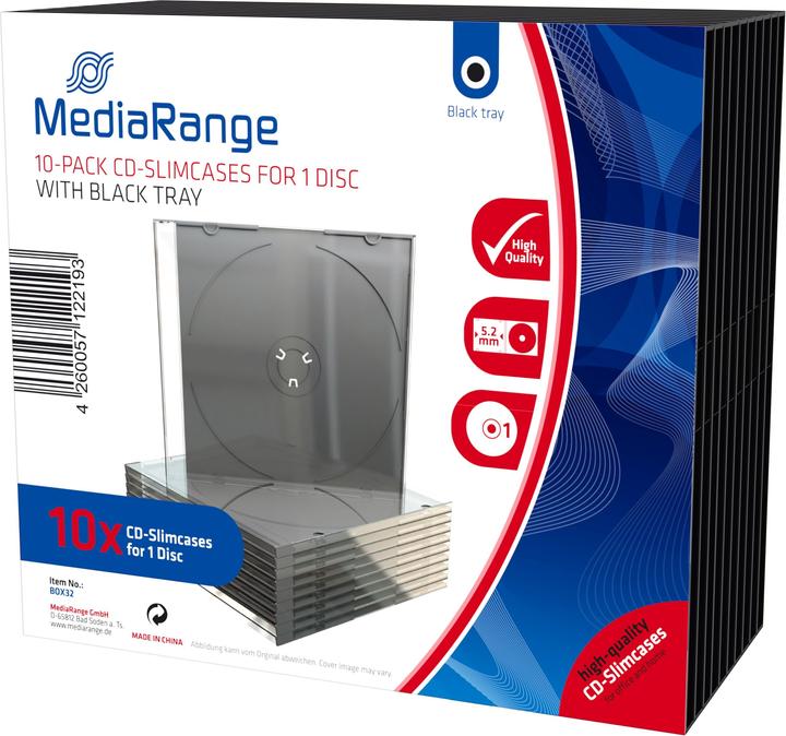 Actual product image MediaRange CD / DVD Retail Pack 1er Slim Cases 10pcs.
