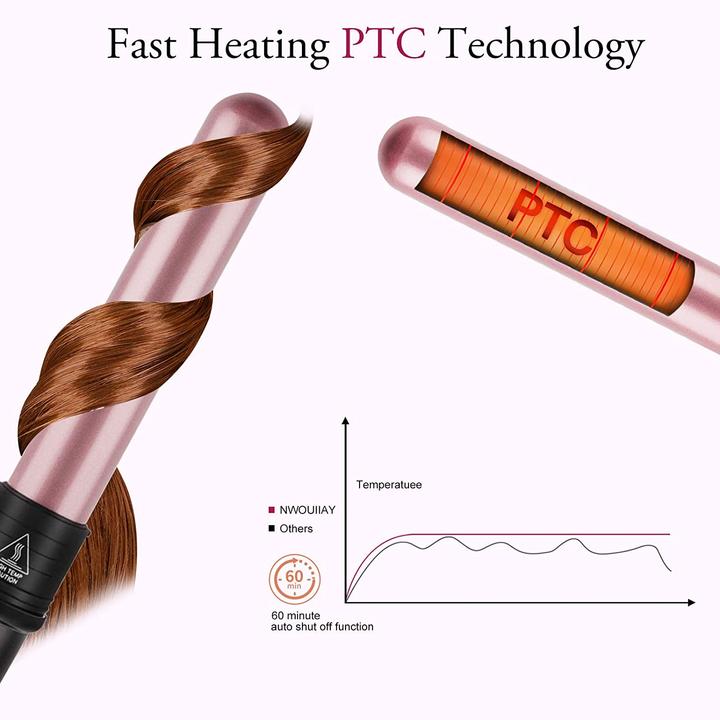 Actual product image Nwouiiay Curling Iron 6 in 1 (32 mm, 9 mm, 19 mm, 25 mm)