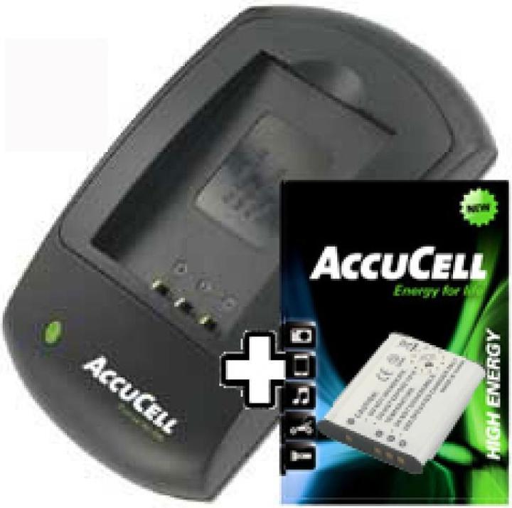 Produktbild AccuCell Ladegerät und Akku passend für Sony NP-BK1 (Kamera Akku Ladegerät)