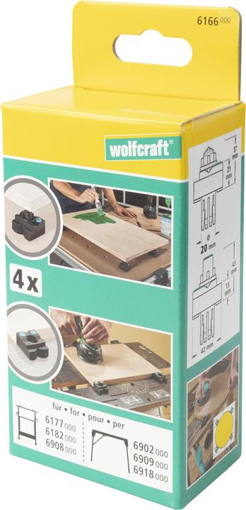 Productafbeelding wolfcraft wolfcraft 4 Spannbacken mit Auflagepins (6166000 mm)