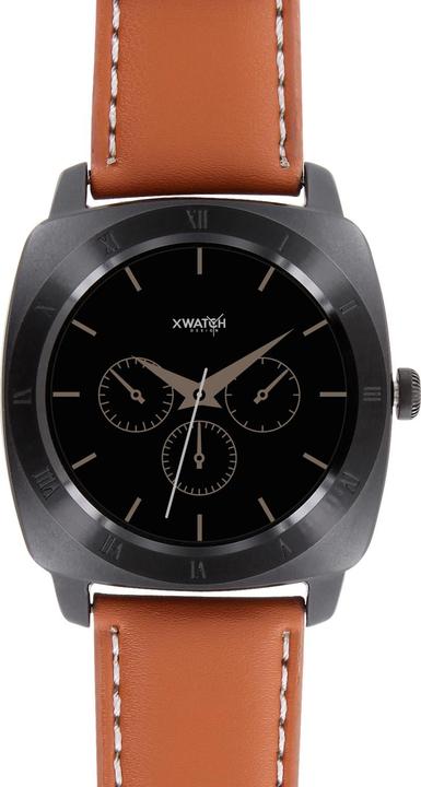 Image du produit Xlyne TFT, MTK2502C, Bluetooth 4.0, Li-Po Chrome noir - Cognac léger (45 mm)