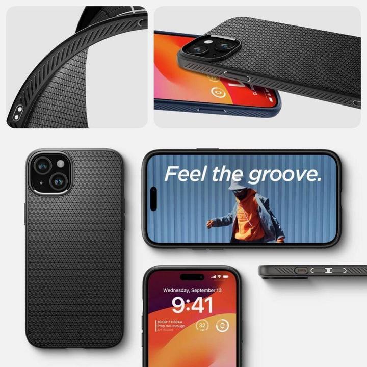 Immagine prodotto Spigen Liquid Air iPhone 16 Plus nero opaco ACS08066 (Apple iPhone 16 Plus)