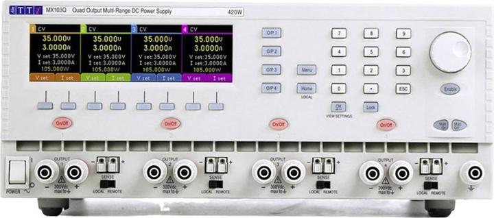 Actual product image Aim TTi MX103Q-S2 Laboratory power supply, adjustable 0 - 35 V/DC 0 - 6A 420W RS-232, USB, LAN Number of