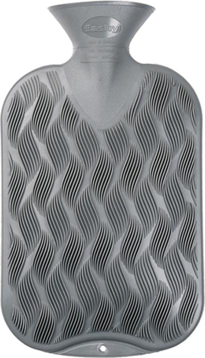 Actual product image Fashy Hot water bottle thermoplastic 2l check half lame anthracite (2 l)