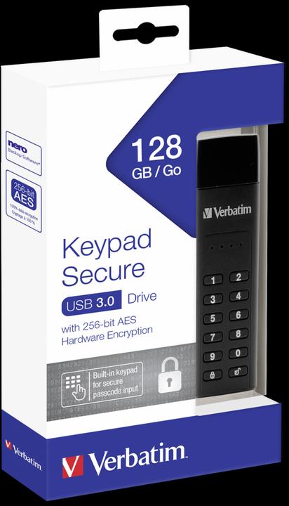 Image du produit Verbatim Keypad Secure (128 Go, USB-A)