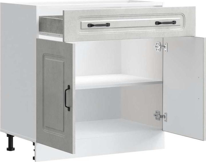 Image du produit VidaXL Élément bas de cuisine Kalmar Gris béton Bois composite Élément bas d'évier (80 x 46 x 81.5 cm)