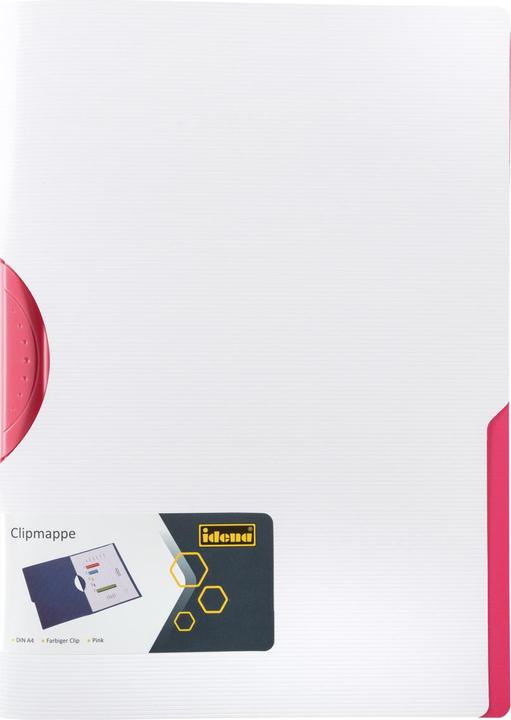 Produktbild Idena Clipmappe A4 PP weiss pink 30 Blatt (A4, 1 x)