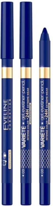 Actual product image Eveline Variete Gel Waterproof Eyeliner 03ue 9G (03 Blue)