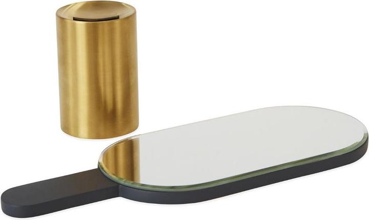 Actual product image Oyoy Hand mirror Renga anthracite (11 x 11 x 30.5 cm)