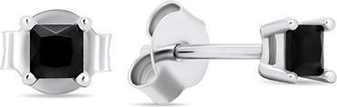 Brilio Silver - Silver stud earrings withack zircons EA592WBC (Silber)
