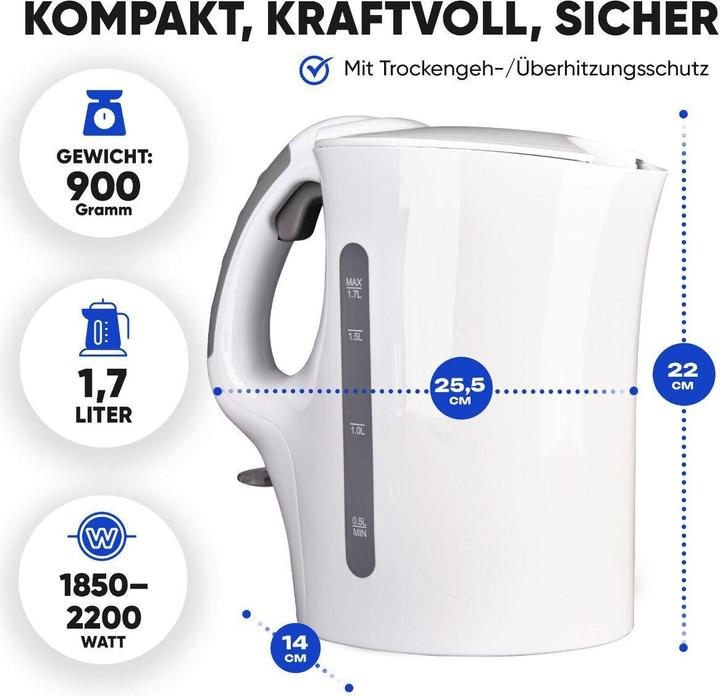 Actual product image Bomann WK 6079 CB WHITE (1.70 l, EU plug)