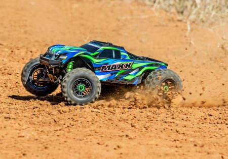 Productafbeelding Traxxas Wide Maxx Electric Brushless Monster Truck 4WD 1:10 RTR Groen (RTR Gereed voor gebruik)