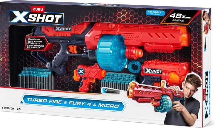 Actual product image Zuru Excel Combo Pack Turbo Fire + Fury 4 + Micro Launcher