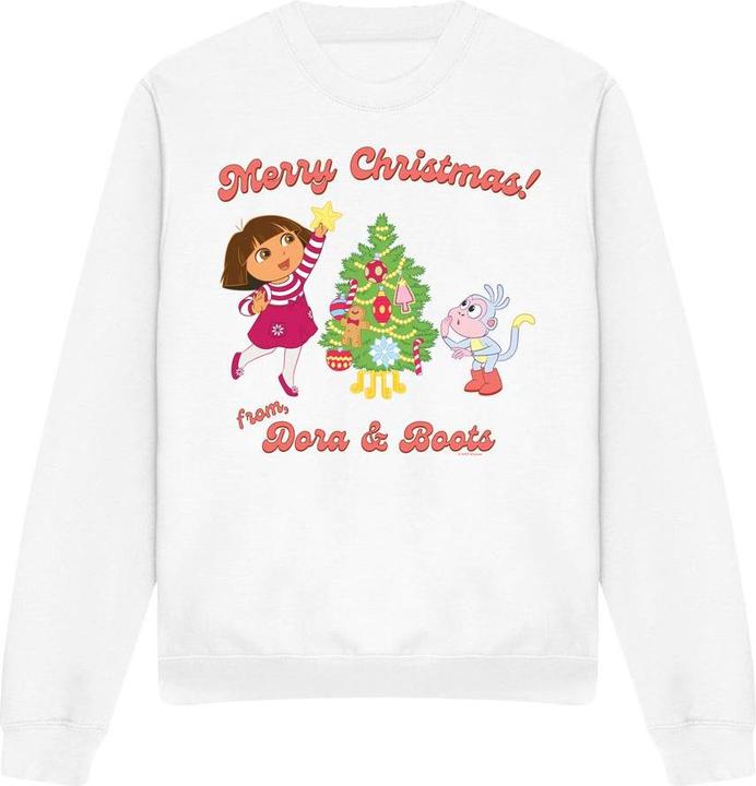 Immagine prodotto Dora The Explorer Happy Holidays Felpa Dora e Boots Adulto Unisex (XXL)
