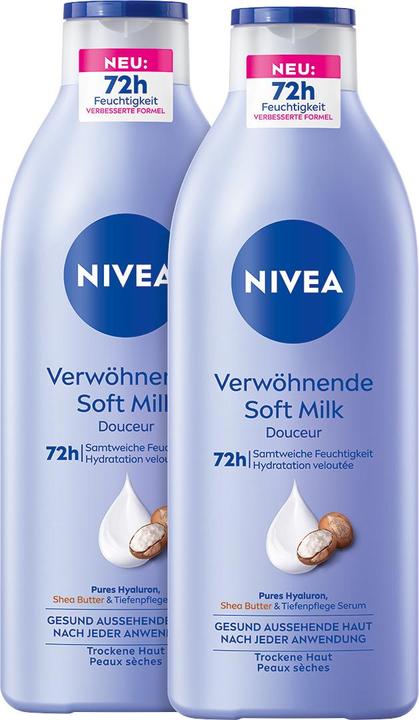 NIVEA Verwöhnende Soft Milk DUO (Körpermilch, 800 ml)