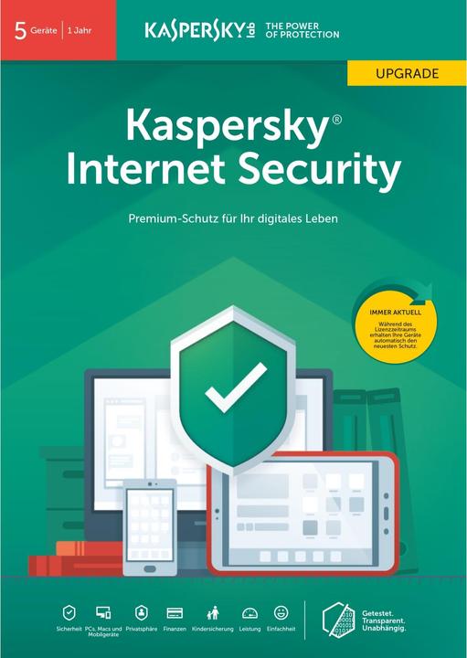 Produktbild Kaspersky Internet Security 2019 (5 User, 12 Monate)