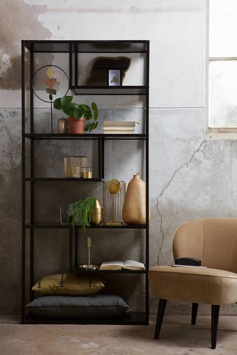 Productafbeelding Woood Plank Teun L Metaal Zwart (85 x 35 x 188 cm)