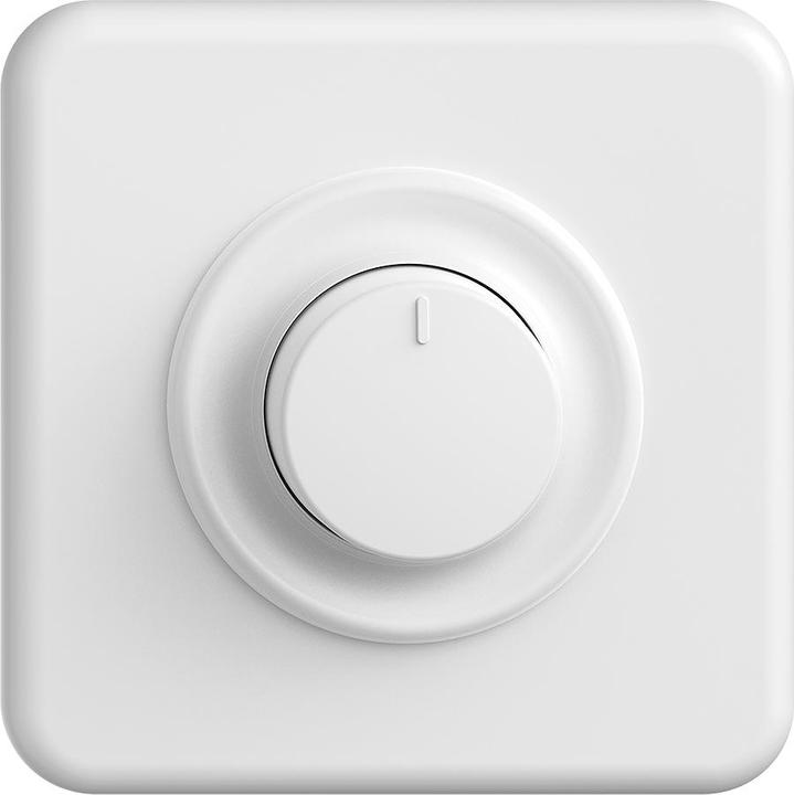 Actual product image Feller UP LED universal rotary dimmer, 4-400 W/4-400 VA, 90x90mm, white