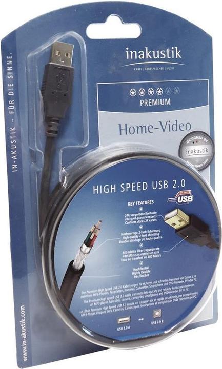 Actual product image Inakustik Premium High Speed USB (2 m, USB 2.0)