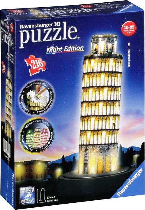 Produktbild Ravensburger 3D - Turm von Pisa Night Edition (216 Teile)