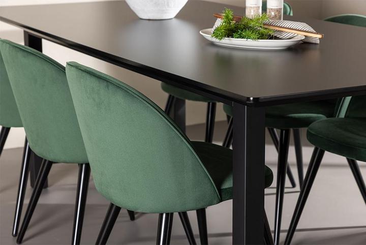 Produktbild Ebuy24 Essgruppe Oslo schwarz (220 x 100 x 75 cm)