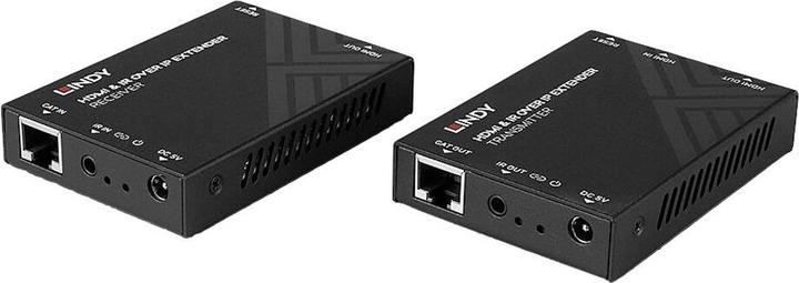 Image du produit Lindy HDMI & IR via IP Extender Étend la portée du signal HDMI en utilisant un réseau IP