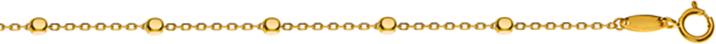 Image du produit Natsumi Schmuck Collier en or jaune 18K/750 Ancre ronde avec boules pendentif Boho (750/18 K Or jaune, 38 - 45 cm)