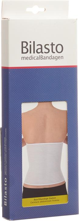 Bilasto Uno Bauchbandage Damen XL weiss mit Micro-Klettverschluss (XL)