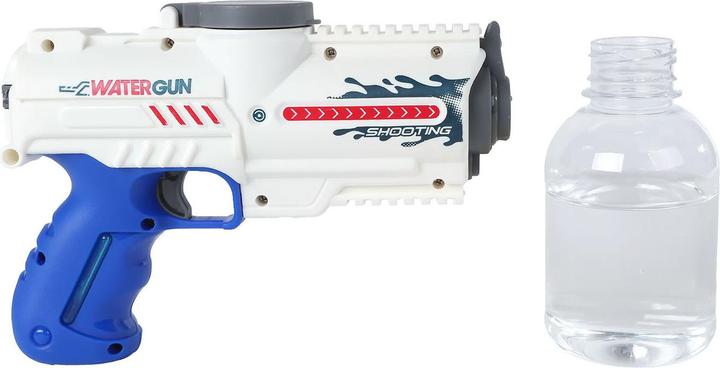 Produktbild Sun Fun Elektrische Wasserpistole mit Flasche, Weiss/Blau, 18 cm (Tank Integriert)