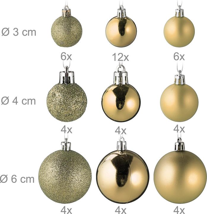 Actual product image Relaxdays christmas bauble (100 -part)