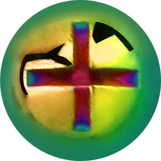 Image du produit Star Piercing Dermal Anchor Tête fendue en croix colorée (sans laiton)