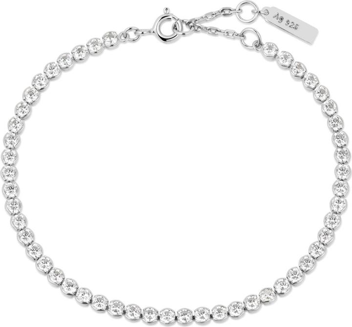 Ania Haie Silver Row Bezel Set Armband (16.50 cm, 925er Silber)
