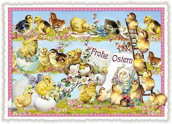 Produktbild Edition Tausendschön Postkarte / Frohe Ostern / quer
