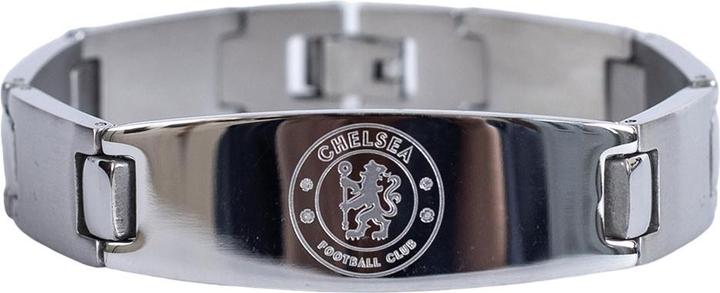 Chelsea FC Ovaler Teller Armband Gebürsteter Edelstahl (18 cm, 100% synthetisches Material)