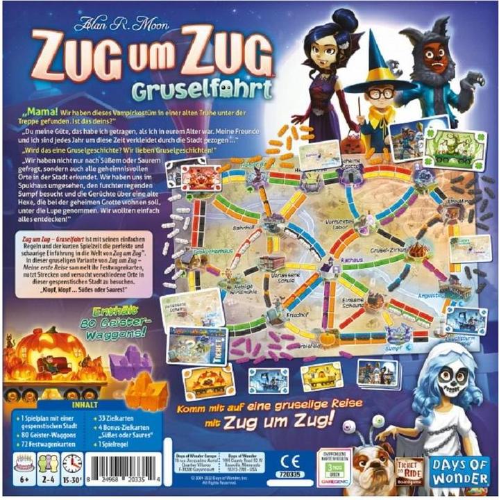 Produktbild Days of Wonder DOWD0030 - Zug um Zug: Gruselfahrt, Brettspiel, für 2-4 Spieler, ab 6 Jahren (DE-Ausgabe) (Deutsch)