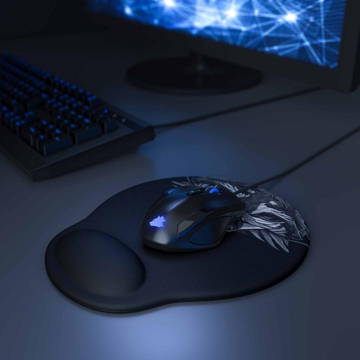 Produktbild Titanwolf Gaming Mauspad mit Handgelenkauflage, Office Gel Mausmatte mit Handgelenkpolster, schwarz