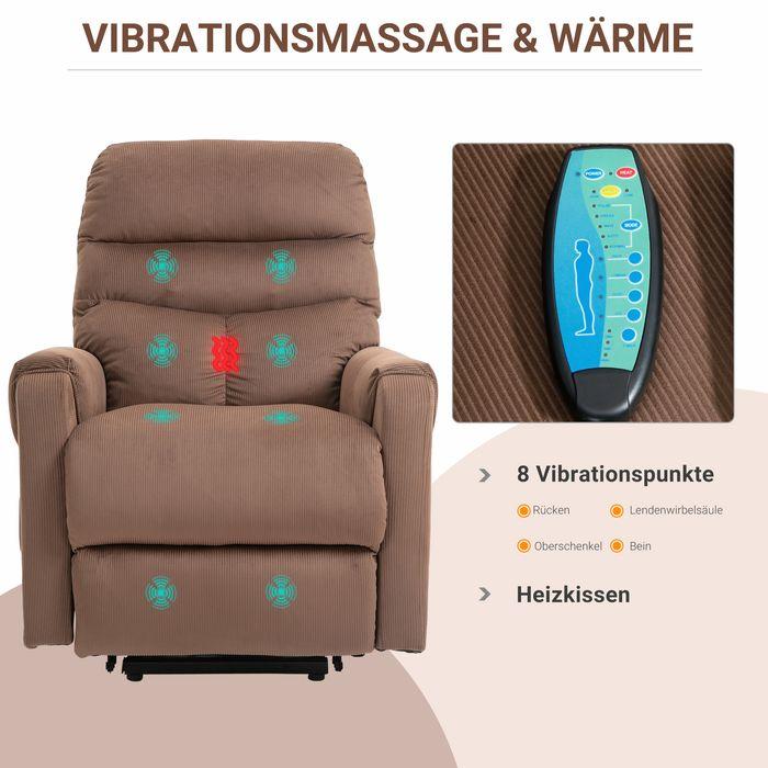 Actual product image Swisshandel24 Reclining chair, electric massage function, remote control, heating, reclining function, polyester