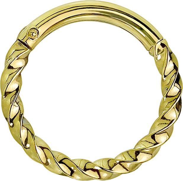 Immagine prodotto Star Piercing Anello a micro segmenti con cerniera intrecciata placcato oro (Acciaio chirurgico 316L, senza ottone)