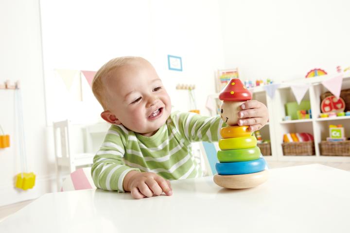Actual product image Hape Stacking clown 6pcs.