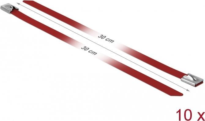 Image du produit Delock Colliers de serrage en acier inoxydable 300x7,9 10 pcs. (Serre-câbles en plastique, 300 mm, 10 pcs)