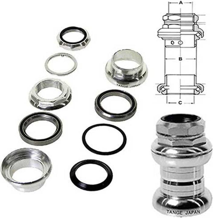 Actual product image Tange Thread headset 1" aluminum (silver)