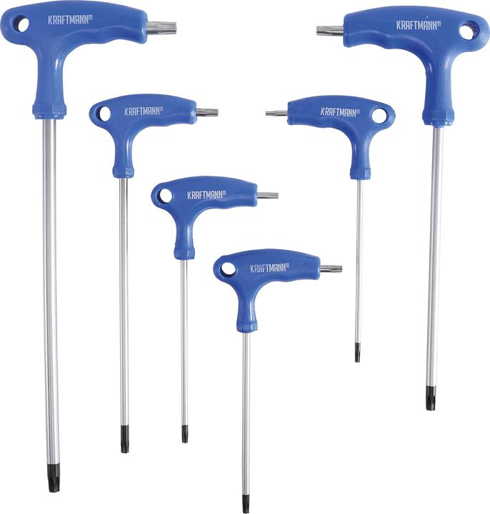 Productafbeelding BGS Schroevendraaierset met T-greep en zijblad | T-profiel (voor Torx) met gat T10 - T4... (T-profiel)