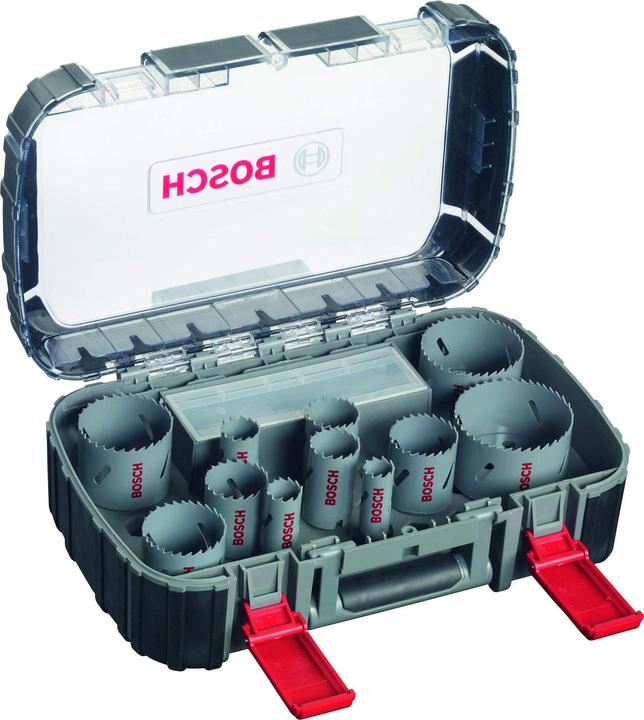 Immagine prodotto Bosch Professional Zubehör Set di seghe a tazza da 17 pezzi, HSS bimetallico, universale, 20-68/74 mm (32 mm, 51 mm, 44 mm, 22 mm, 68 mm, 35 mm, 76 mm, 40 mm, 20 mm, 60 mm, 25 mm)