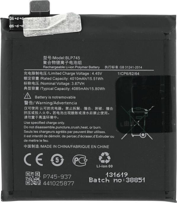 Actual product image OEM MPS BLP745 battery for OnePlus 7T Pro