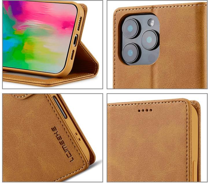 Produktbild LC.Imeeke iPhone 16 Pro Max - Leder Etui Hülle (Apple iPhone 16 Pro Max)